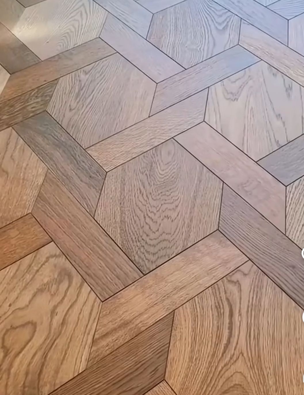 Finished hardwood floor in a residential home